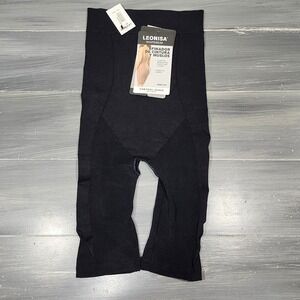 Leonisa High Waisted Shorts Shapewear Targeted Compression Black Large 012807M
